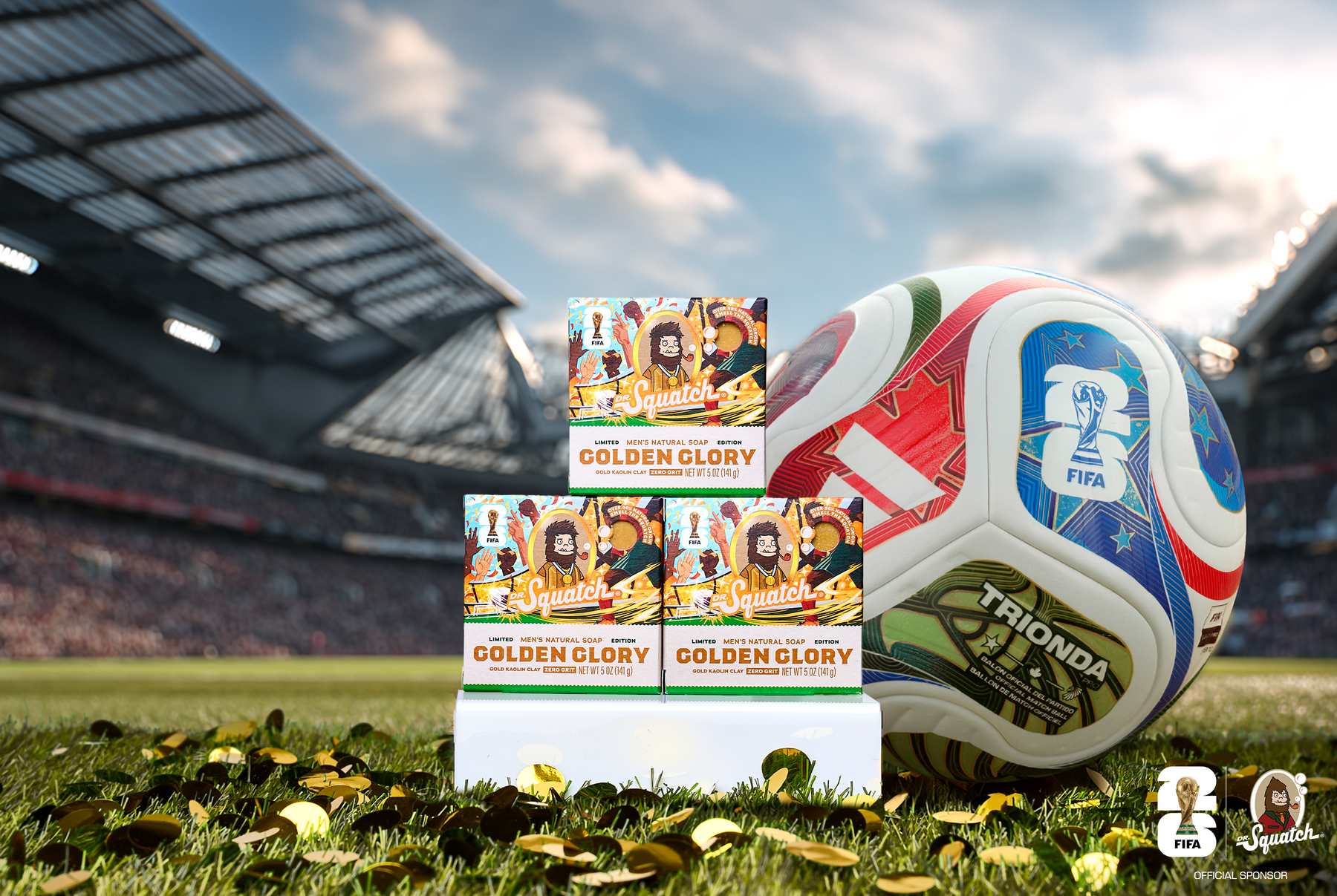FIFA Golden Glory 3-Pack Bar Soap Bundle - Travel Collector Pack