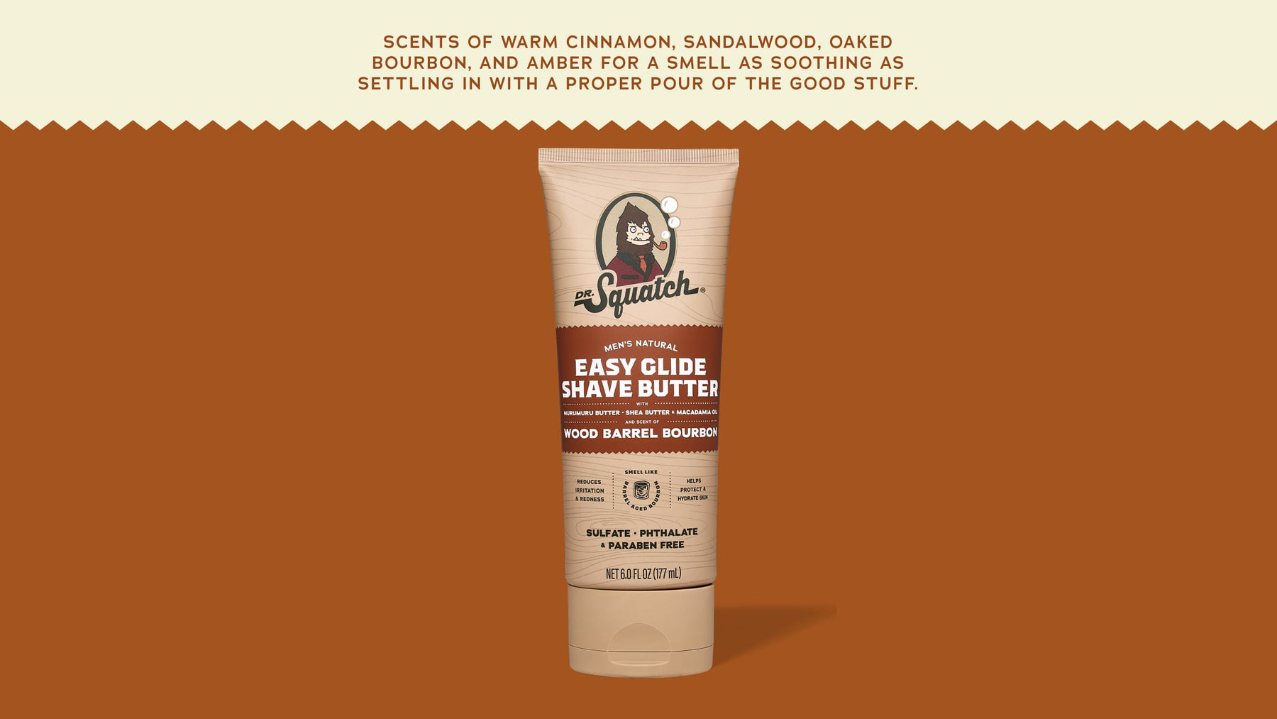 Easy Glide Shave Butter Wood Barrel Bourbon - Clean Morning Bar