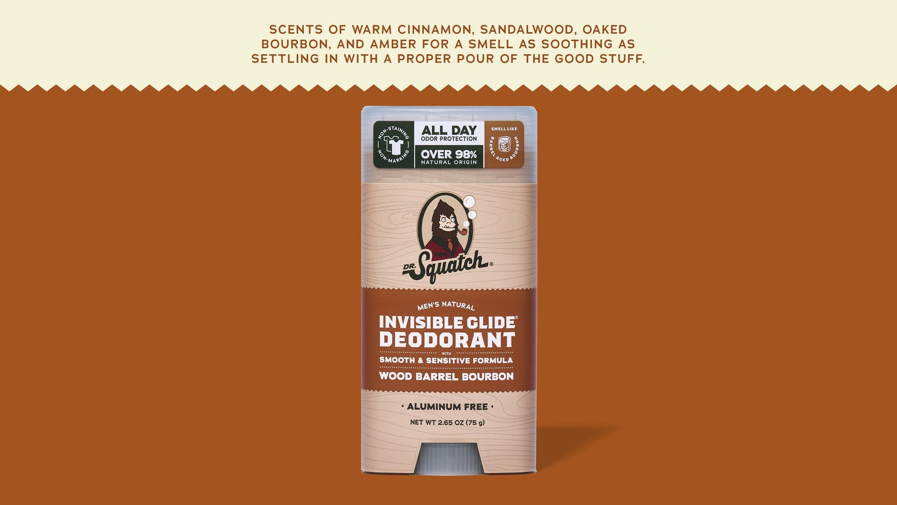 Wood Barrel Bourbon Invisible Glide Deodorant - Warm Finish