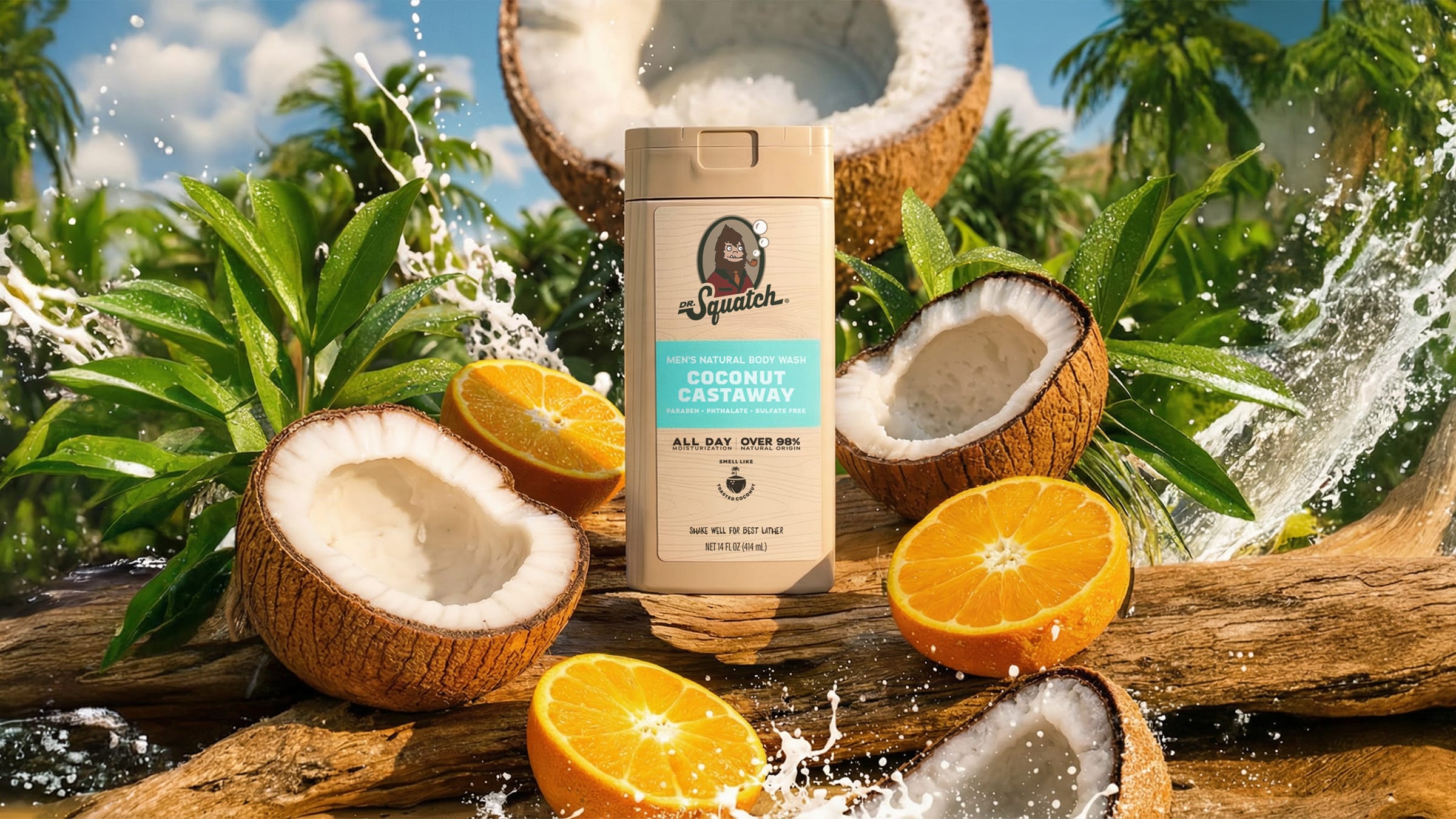 14 oz Coconut Castaway Body Wash - Bright Bar