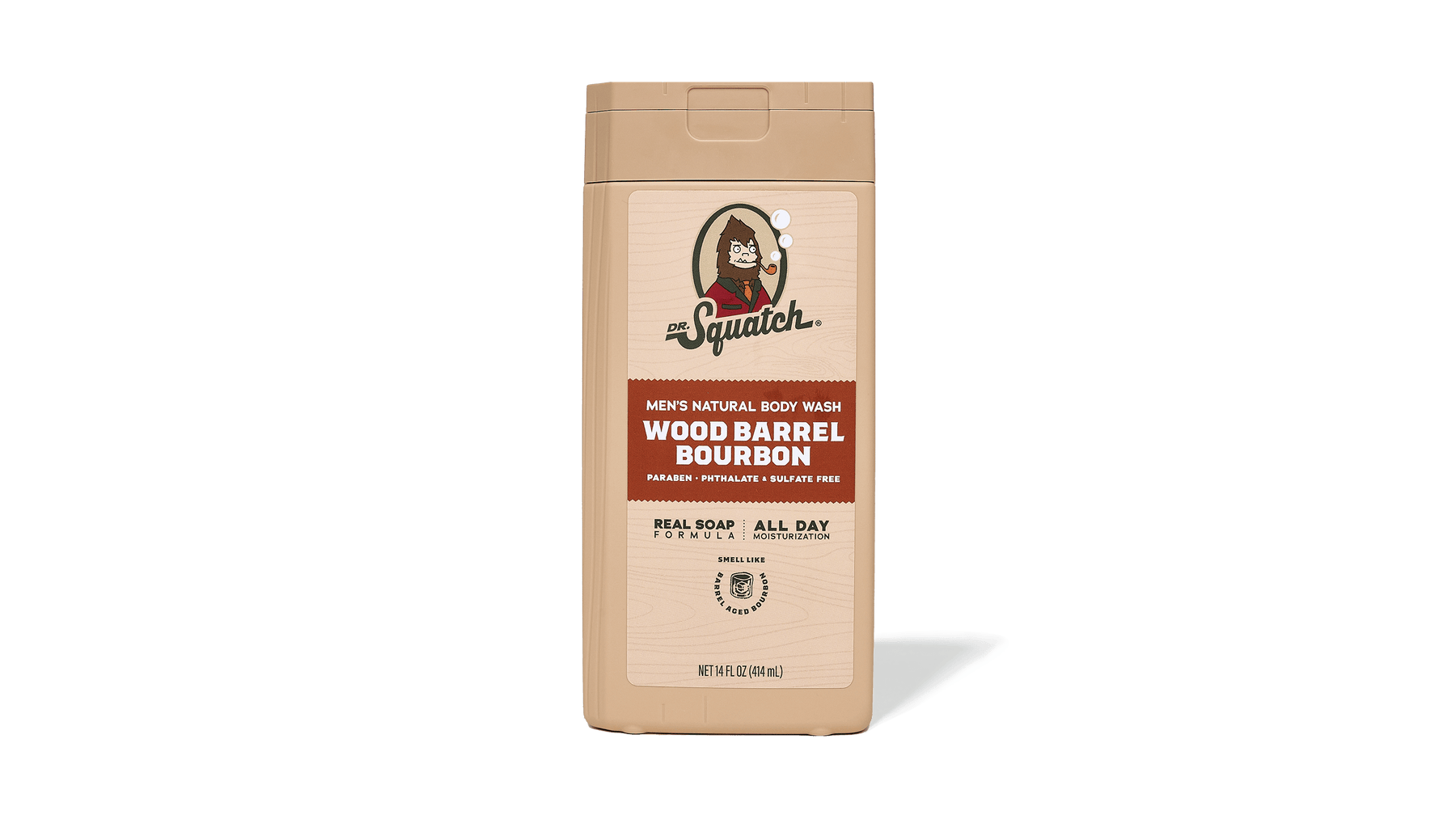 14 oz Wood Barrel Bourbon Body Wash - Daily Clean
