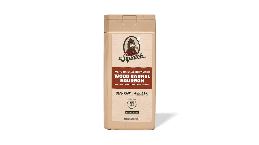 14 oz Wood Barrel Bourbon Exfoliating Body Wash - Rich Clean